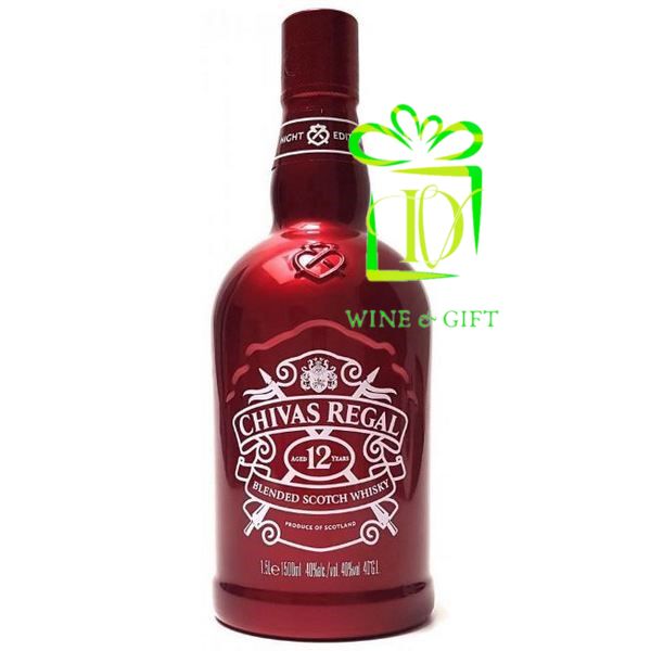 Chivas 12 Đỏ 1500ml (có kệ)