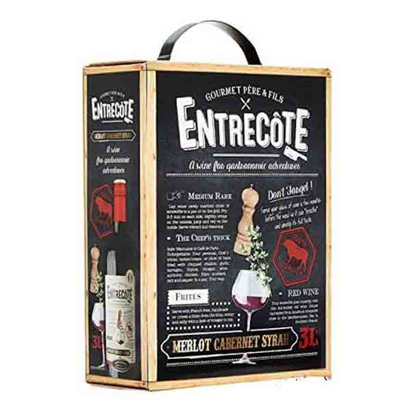 Rượu vang Entrecôte Merlot Cabernet Sauvignon 3L